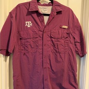 Chiliwear Men's Casual Maroon Button Down Shirt
